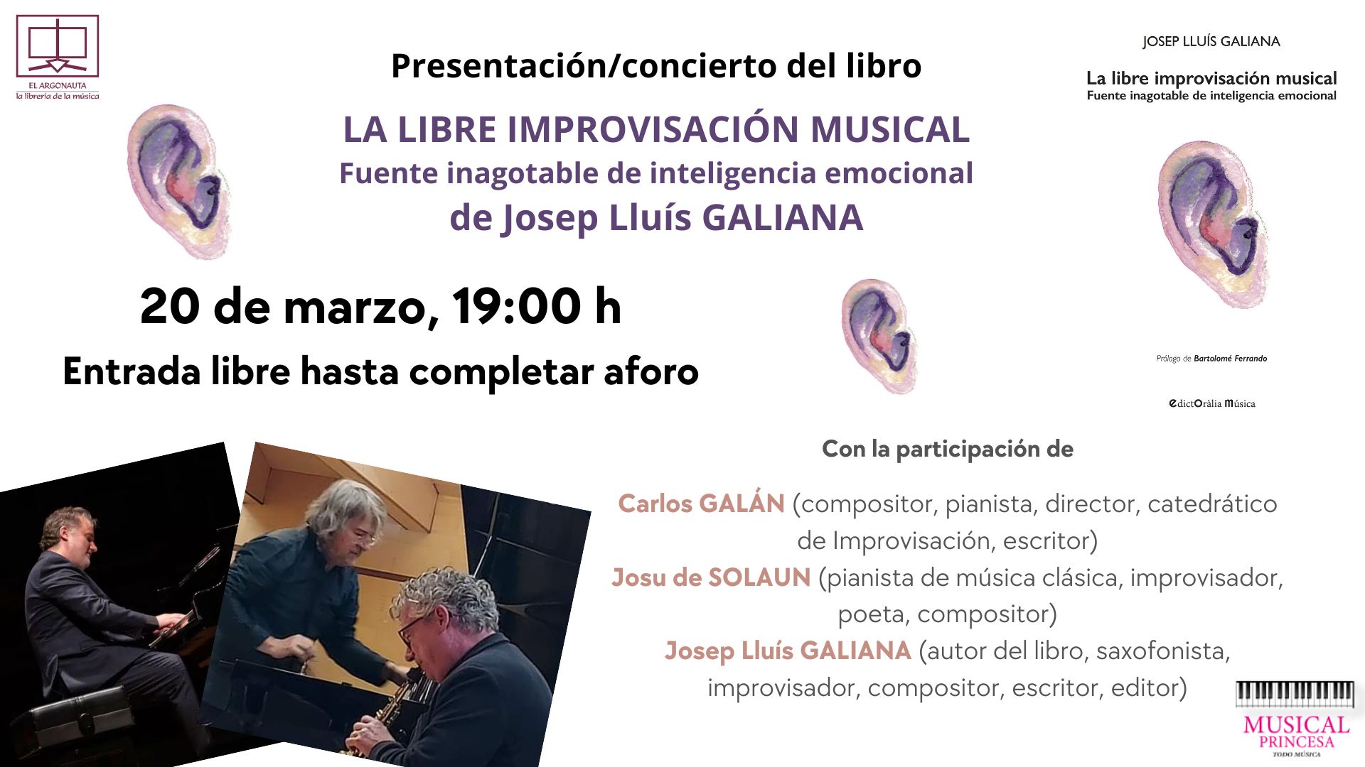 Presentación del libro 'La libre improvisación musical'