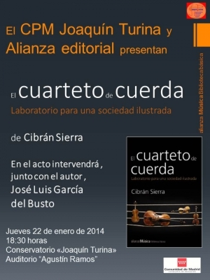 Presentación del libro "El cuarteto de cuerda" en el CPM Joaquín Turina