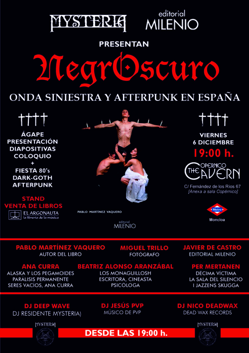 Presentación del libro Negroscuro en The Cavern (Sala Copérnico)