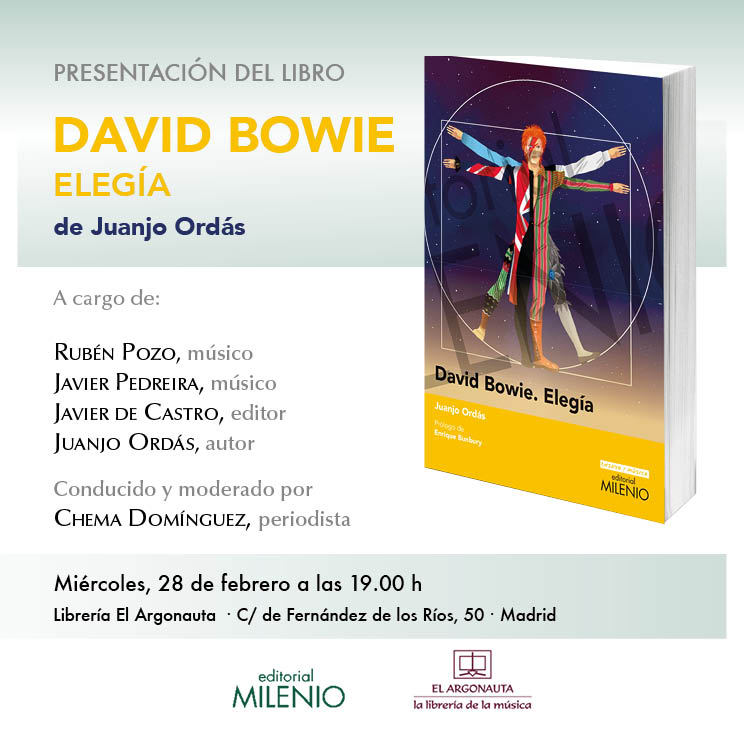 Presentación de "David Bowie. Elegía", de Juanjo Ordás