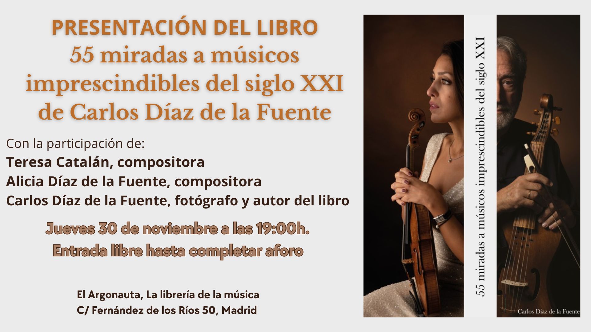 Presentación del libro "55 miradas a músicos imprescindibles del siglo XXI"