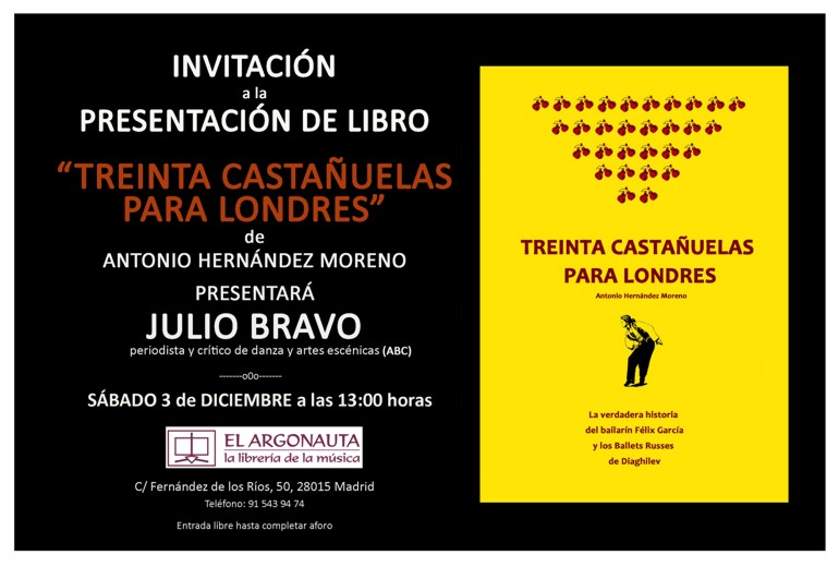 Presentacion del libro 'Treinta castañuelas para Londres', de Antonio Hernández Moreno