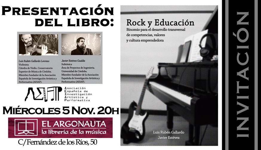 Presentación de "Rock y Educación", de Luis Rubén Gallardo y Javier Estévez