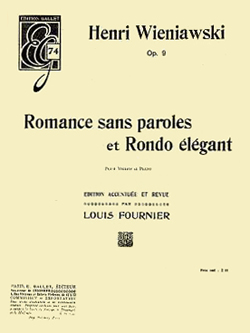 Romance sans paroles et Rondo élégant Op. 9, pour violon et piano