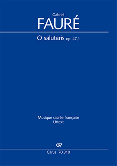 O Salutaris: Op. 47, 1, Baritone Voice and Ensemble, Score