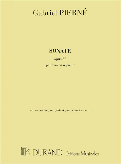 Sonate, Opus 36, transcription pour flûte & piano. 9790044035670