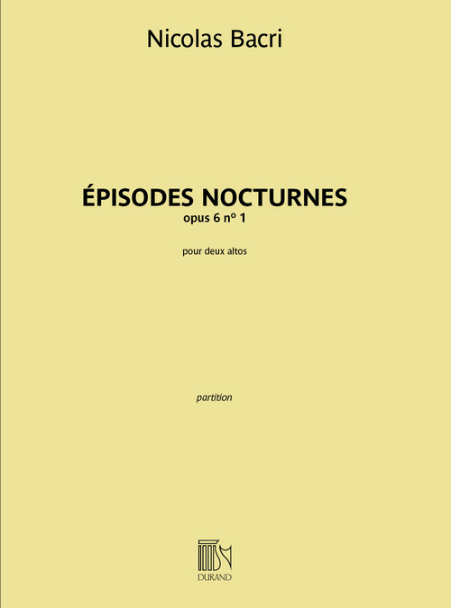 Épisodes nocturnes, opus 6, nº 1: Duo pour deux altos