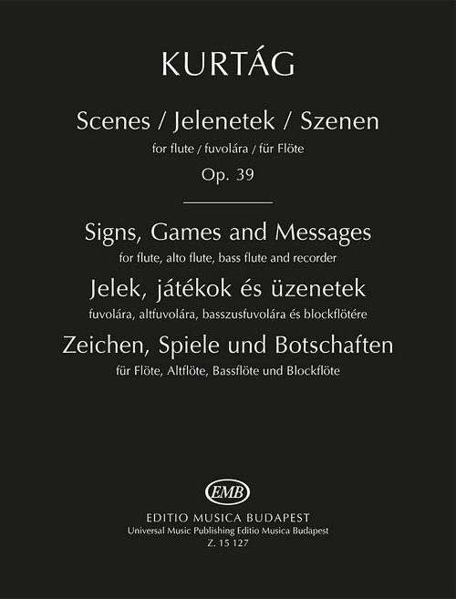 Scenes, Op. 39: Signs, Games and Messages, for Flute, Alto Flute, Bass Flute, Recorder and Piano, Score