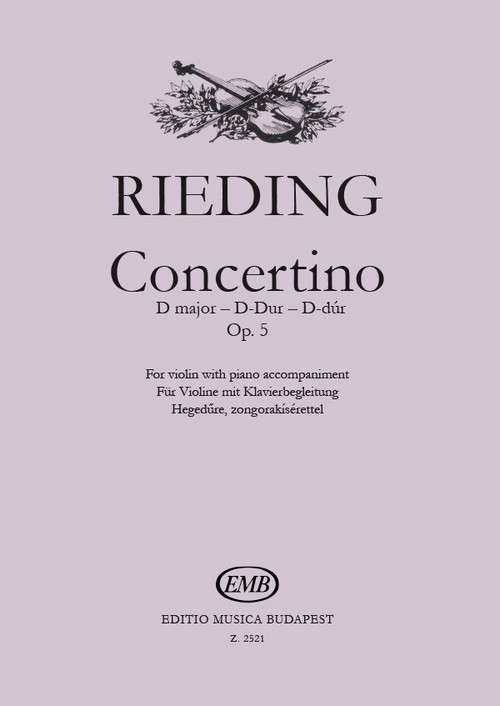 Concertino D major op. 5, for Violin with Piano Accompaniment