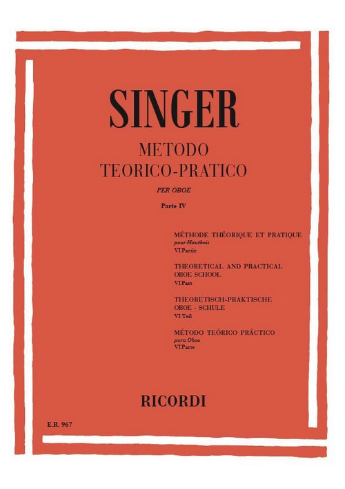 Metodo Teorico-Pratico per Oboe, Parte IV