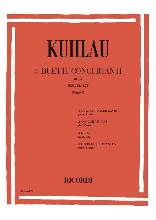 3 Duetti Concertanti, Op. 10, per Due Flauti