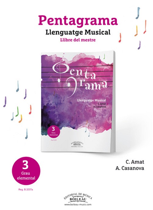 Pentagrama. Llentguatge musical 3, Grau elemental. Llibre del mestre