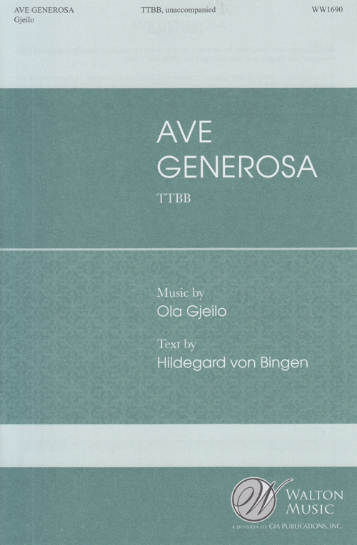 Ave Generosa, TTBB and Piano. 108279