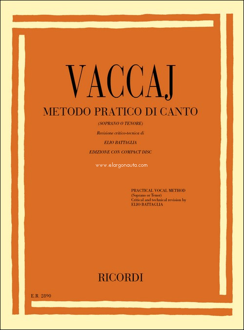 Metodo pratico di canto (Soprano o Tenore)