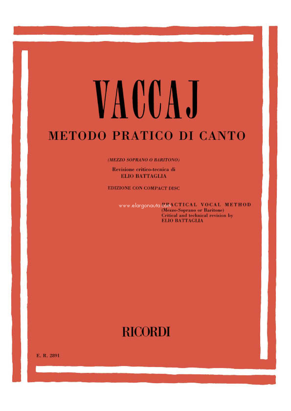 Metodo pratico di canto (Mezzo soprano o Baritono)