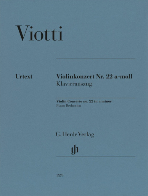 Violin Concerto no. 22 A minor, for Violin and Orchestra. Piano Reduction