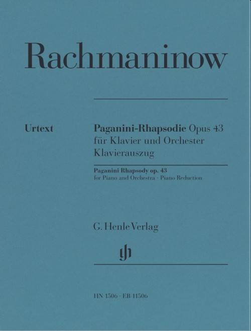 Paganini Rhapsody op. 43, for piano and Orchestra. Piano Reduction