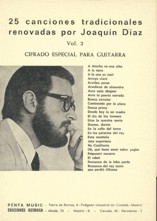 Vol 2. 25 canciones tradicionales renovadas por Joaquín Díaz: Cifrado especial para guitarra. 15719