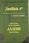 Análisis 1º. Pequeñas Formas Barrocas y Clásicas. Libro del profesor. 9788493337094