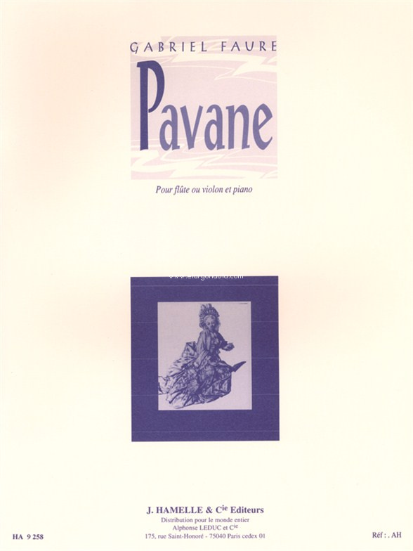 Pavane, op. 50, pour flûte ou violon et piano. 9790230792585