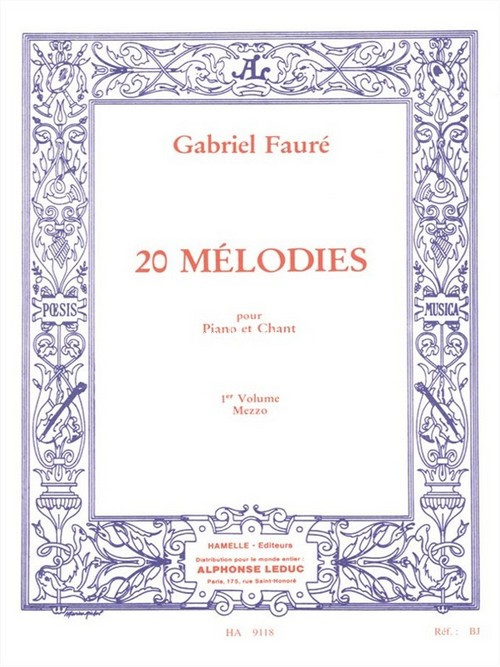 20 melodies, vol. 1, chant (mezzo-soprano) et piano. 9790230791182