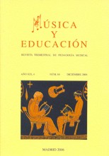 Música y Educación. Nº 68. Diciembre 2006