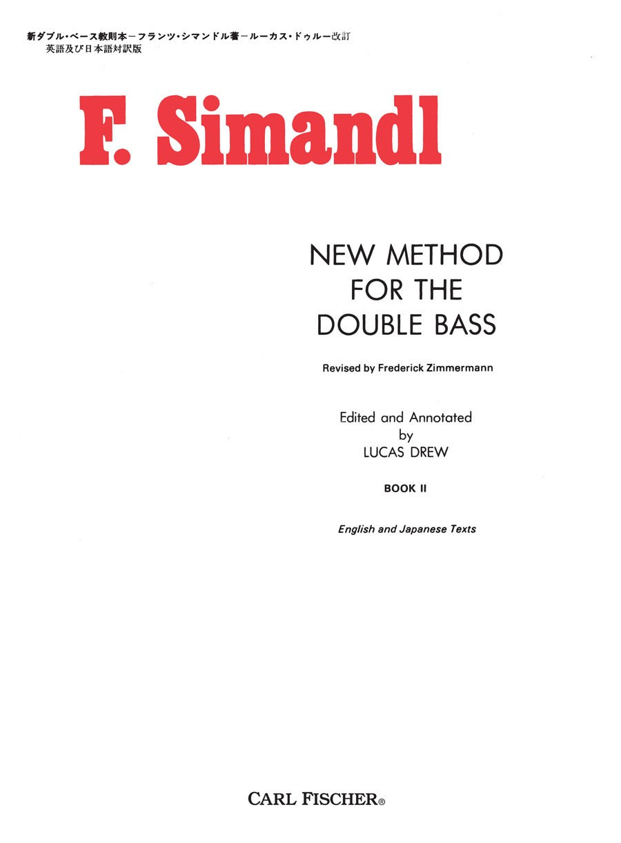New Method for the Double Bass, Book II. 9780825802324