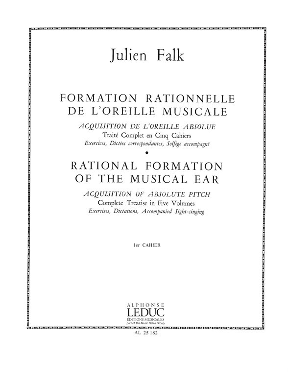 La Formation rationnelle de l'oreille musicale, 1. Exercices et dictées élémentaires