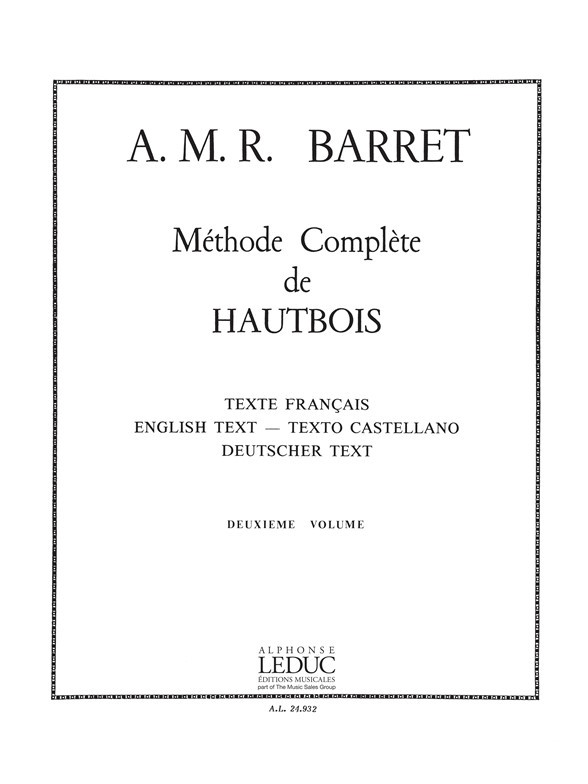 Méthode Complète de Hautbois, vol. 2