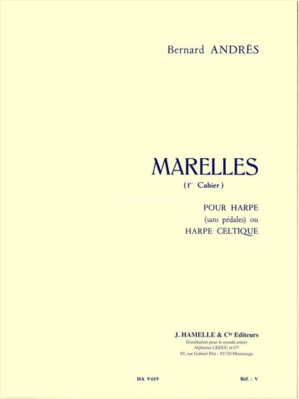 Marelles, vol. 1, pour harpe ou harpe celtique. 9790230796194