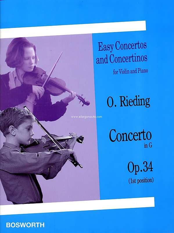 Concerto in G Major, op. 34 for Violin and Orchestra. Reduction for Violin and Piano