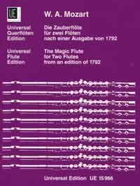 Die Zauberflöte (nach einer Ausgabe von 1792), für 2 Flöten. 9783702407179