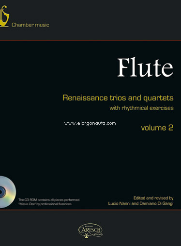 Flute: Renaissance trios and quartets with rhythmical exercises. Vol. 2