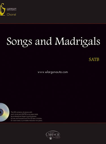 Songs and Madrigals, SATB. Urtext