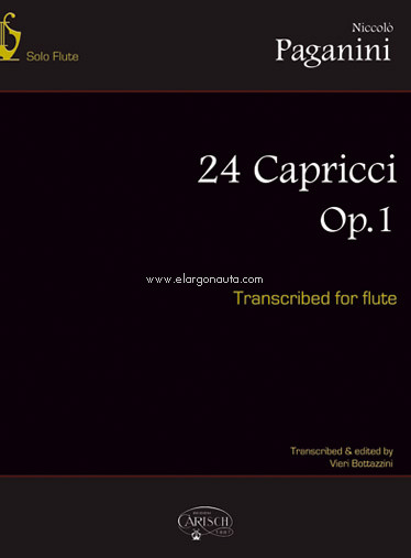 24 Capricci, op. 1, transcribed for flute