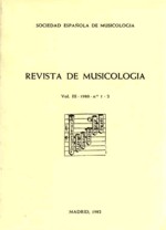 Revista de Musicología, vol. III, 1980, nº 1-2