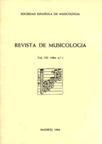 Revista de Musicología, vol. VII, 1984, nº 1