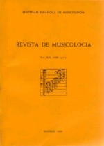 Revista de Musicología, vol. XII, 1989, nº 1: Temas de musicología sistemática. 26243