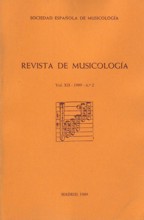 Revista de Musicología, vol. XII, 1989, nº 2. 26244