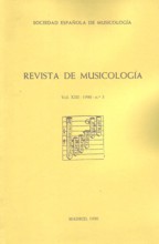 Revista de Musicología, vol. XIII, 1990, nº 3