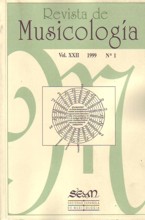 Revista de Musicología, vol. XXII, 1999, nº 1. 26265