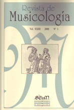 Revista de Musicología, vol. XXIII, 2000, nº 1