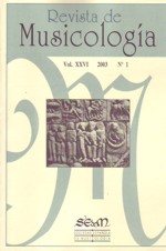 Revista de Musicología, vol. XXVI, 2003, nº 1