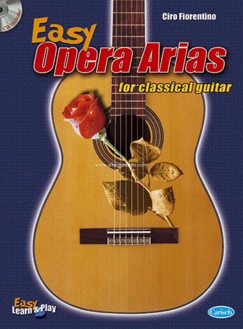 Easy Opera Arias for classical guitar. 9788850717118