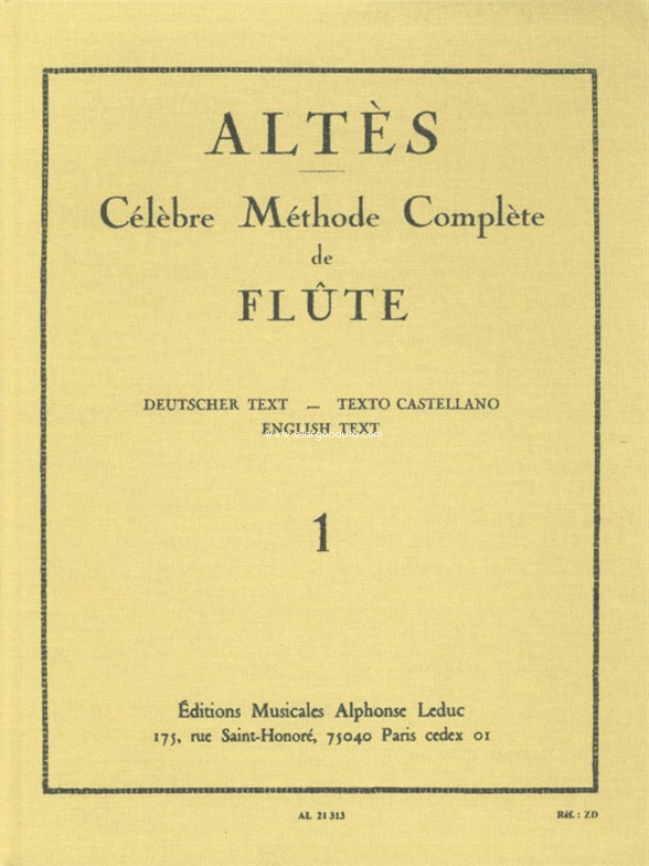 Célebre método completo de flauta, vol. 1. 9790046213137