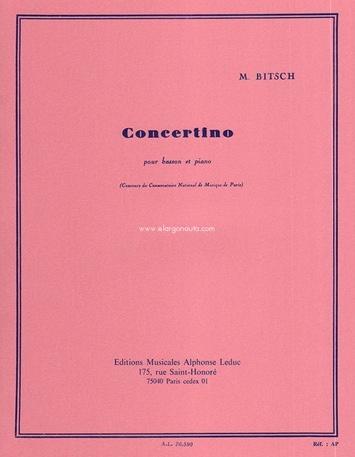 Concertino, pour basson et piano