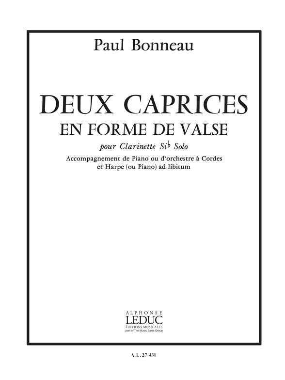 2 Caprices En Forme De Valse, Clarinet and Piano