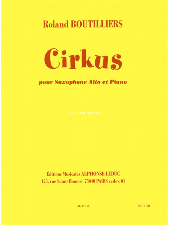 Cirkus, Alto Saxophone and Piano