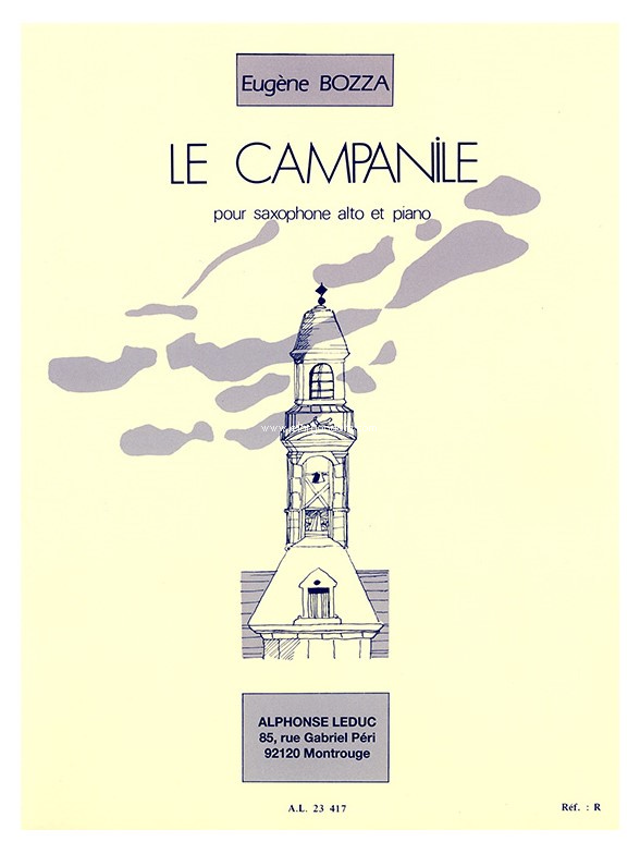 Le campanile, pour saxophone alto et piano