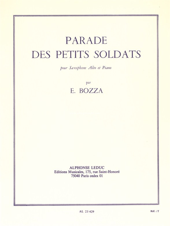 Parade des petits soldats, pour saxophone alto et piano